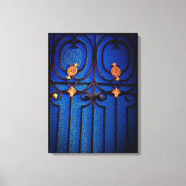 Blauwe poort canvas afdruk
