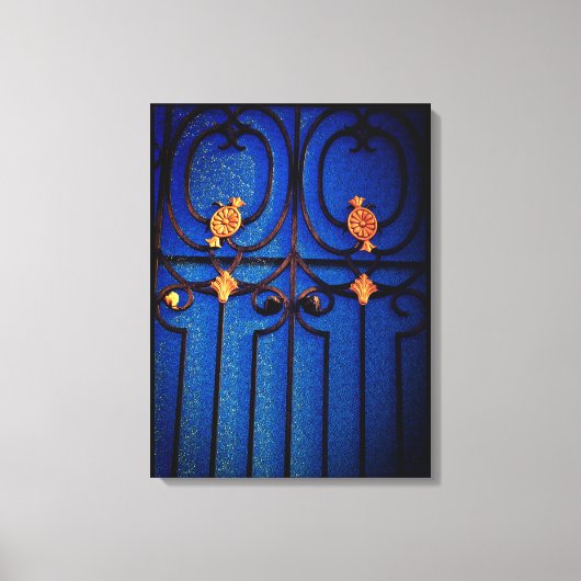 Blauwe poort canvas afdruk (Voorkant)