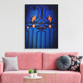 Blauwe poort canvas afdruk (Insitu (Woonkamer))