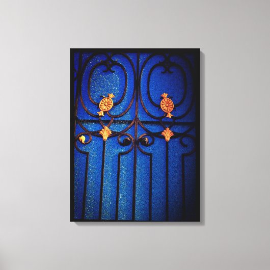 Blauwe poort canvas afdruk (Voorkant)