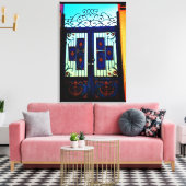 Blauwe poort canvas afdruk (Insitu (Woonkamer))