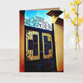 Blauwe poort kaart (Gele Bloem)