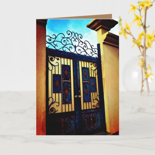 Blauwe poort kaart (Gele Bloem)