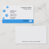 Blauwe poot drukt sjabloon voor visitekaartjes af (Voorkant / Achterkant)