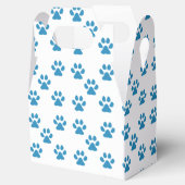 Blauwe pootafdrukken  bedankdoosjes (Geopend)