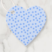 Blauwe pootafdrukken bedankjes labels (Voorkant)