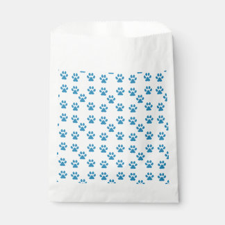 Blauwe pootafdrukken bedankzakje