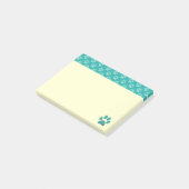 Blauwe Pootafdrukken Post-it® Notes (Schuin)
