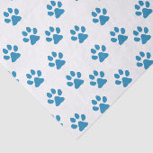 Blauwe pootafdrukken tissuepapier (Detail)