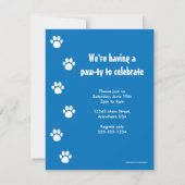 Blauwe pootdruk op zaterdag kaart (Achterkant)