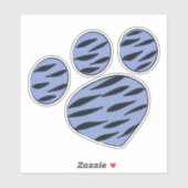 Blauwe pootdruk sticker (Vel)