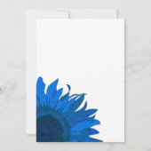 Blauwe Pop Art Bloem Huwelijksjubileum Feest Kaart (Achterkant)