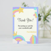 Blauwe Pop It Fidget Bedankkaart (Staand voorkant)