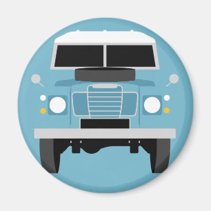 Blauwe Pop kunst Klassieke MK3 Land Rover Magneet