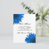 Blauwe Pop Kunst Zonnebloemen Adres wijzigen Aankondiging (Staand voorkant)