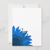 Blauwe Pop Kunst Zonnebloemen Adres wijzigen Aankondiging (Achterkant)