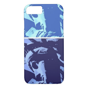 Blauwe Pop Kunstbeeld van Lady Liberty iPhone 7 Ho Case-Mate iPhone Case