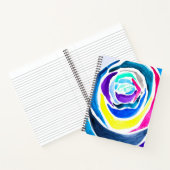 Blauwe pop roos waterverf notitieboek (Binnen)