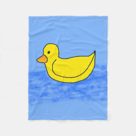 Blauwe Popcorn Anime Ducky Fleece Deken