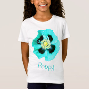 Blauwe poppenkast 'Name' meisje t-shirt