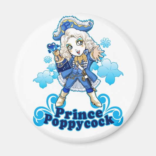 Blauwe poppycock magneet (Voorkant)