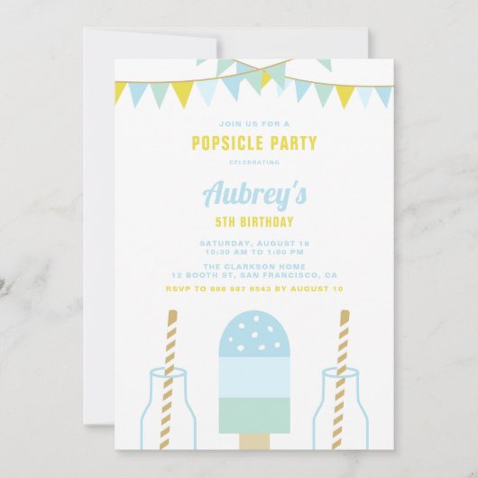 Blauwe Populaire Partij | Uitnodiging zomerzaterda (Voorkant)