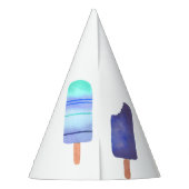 Blauwe populatie Gepersonaliseerde kinderen Birthd Feesthoedjes (Achterkant)