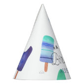 Blauwe populatie Gepersonaliseerde kinderen Birthd Feesthoedjes (Links)