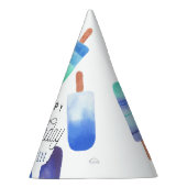 Blauwe populatie Gepersonaliseerde kinderen Birthd Feesthoedjes (Rechts)