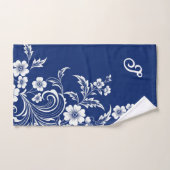 Blauwe porseleinen bloei bad handdoek (Handdoek)
