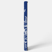 Blauwe porseleinen bloei samsung galaxy hoesje (Linkerkant)