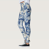Blauwe Porseleinen Zwanentuin Leggings (Links)