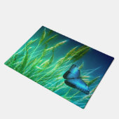 Blauwe portiermat deurmat (Schuin)