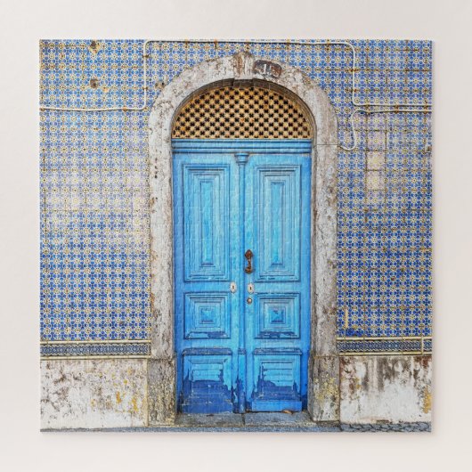 Blauwe Portugal deur Legpuzzel (Verticaal)
