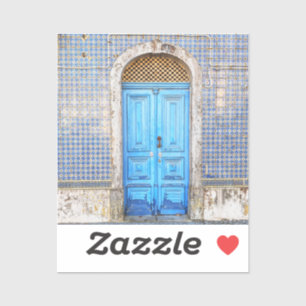 Blauwe Portugal deur Sticker
