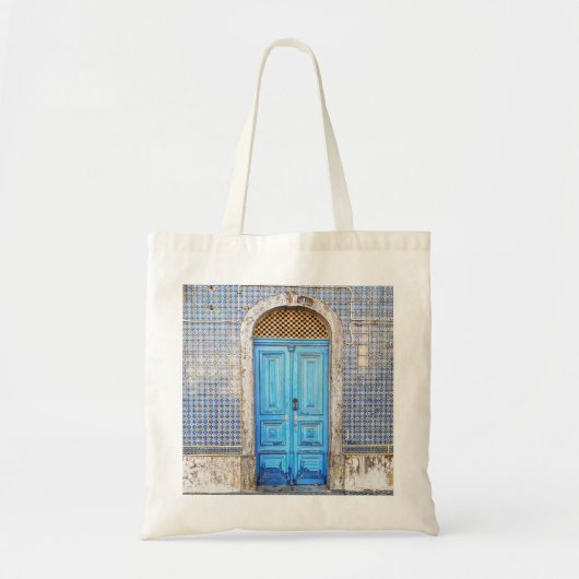 Blauwe Portugal deur Tote Bag (Voorkant)