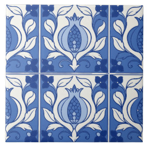 Blauwe Portugese Azulejo Granaatappel Tegel Tegeltje