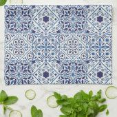 Blauwe Portugese tapijten Theedoek (Gevouwen)