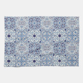 Blauwe Portugese tapijten Theedoek (Horizontaal)