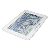 Blauwe Portugese Tegels met Engelen Badmat (Gekanteld)