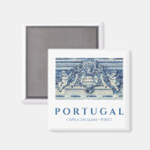 Blauwe Portugese Tegels met Engelen Magneet (Voorkant / Achterkant)