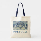 Blauwe Portugese Tegels met Engelen Tote Bag (Achterkant)