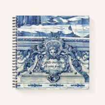 Blauwe Portugese Tegels met twee engelen