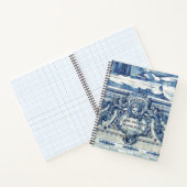 Blauwe Portugese Tegels met twee engelen Notitieboek (Binnen)