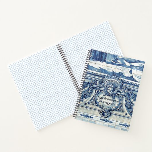 Blauwe Portugese Tegels met twee engelen Notitieboek (Binnen)