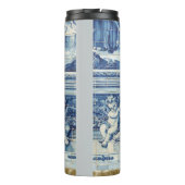 Blauwe Portugese Tegels met twee engelen Thermosbeker (Achterkant)