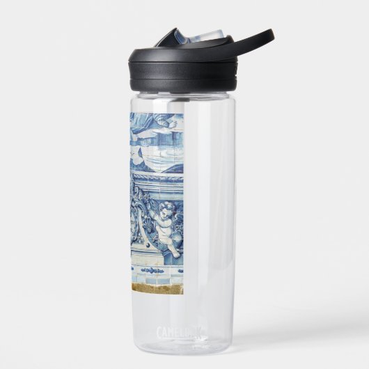 Blauwe Portugese tegels met twee engelen Waterfles (Links)