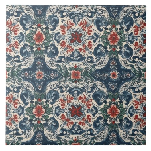 Blauwe Portugese Tegels voor Timeless Beauty Tegeltje (Voorkant)