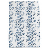 Blauwe Posies op Vine Medium Cadeauzakje (Achterkant)