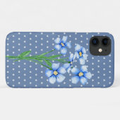 blauwe posities op witte sterren Case-Mate iPhone case (Achterkant (horizontaal))